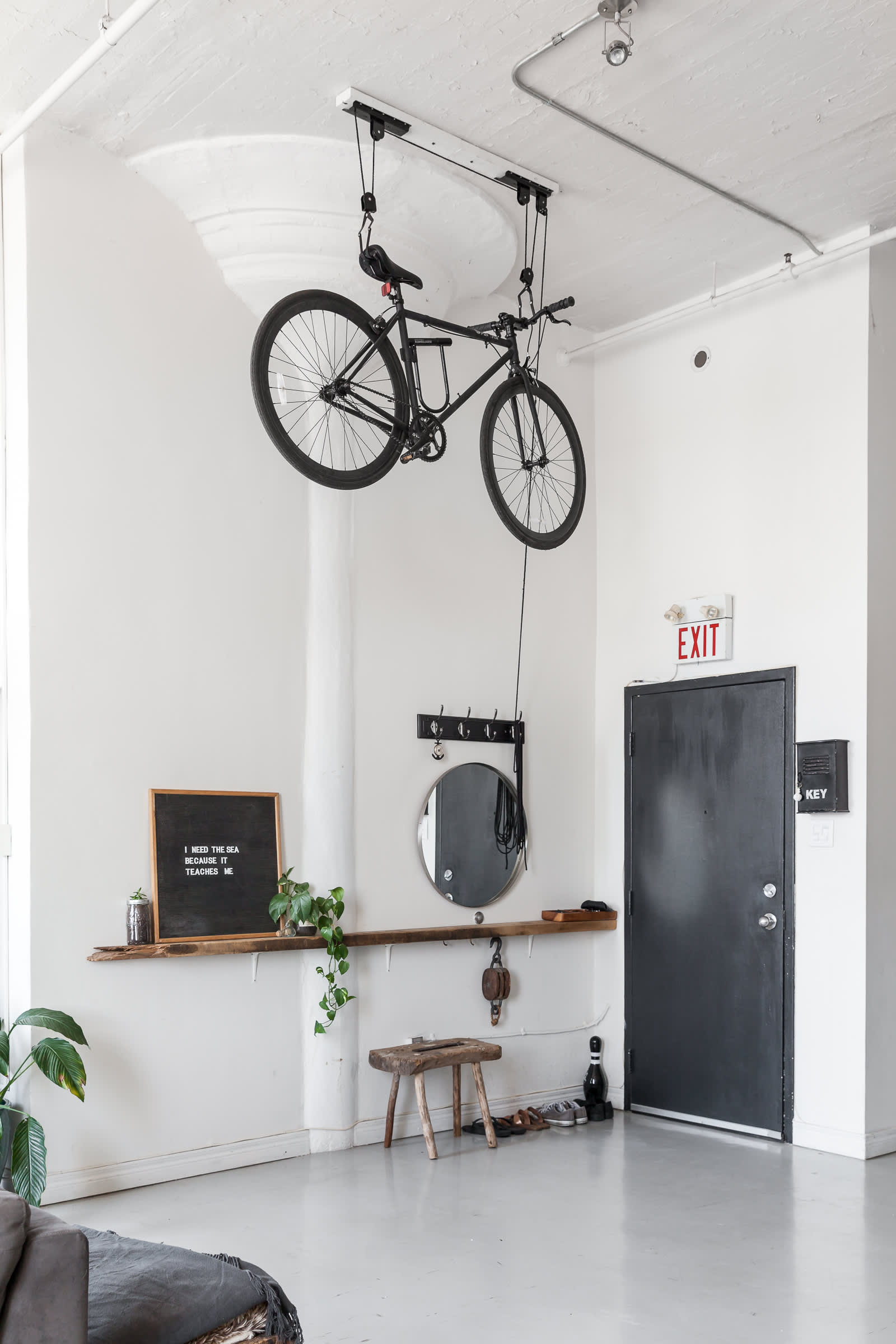 Indoor bike store storage small apartment